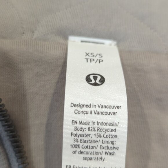Lululemon Scuba Oversized Quilted Half Zip Riverstone - Picture 7 of 13